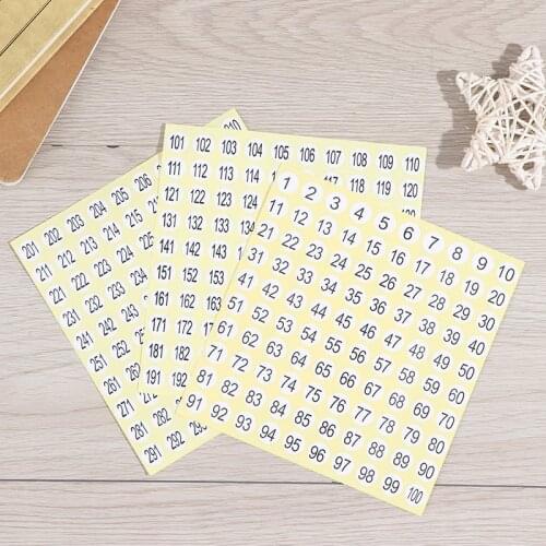 15 Sheet Number Self Adhesive 1-300 Labels Stickers Nail Polish Number Tags