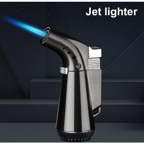 New Gas Butane Torch Lighter Metal Gun Jet Flame Cigar Spray Gun Lighter Windproof Fire Starter Dropshipping Gadgets For Men