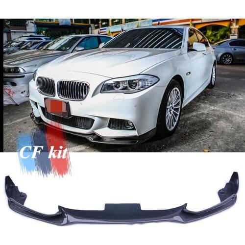 CF Kit Carbon Fiber Front Bupmer Lip Spoiler For BMW F10 F11 M Tech Body Kits M-Sport 2010-2016 Car Styling