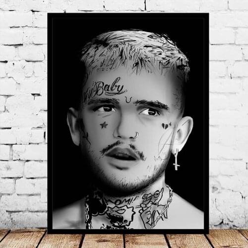 Nordic Style HD Prints Poster Lil Peep Canvas Wall Art Rapper Home Decoration Painting Modular Pictures For Bedroom Background