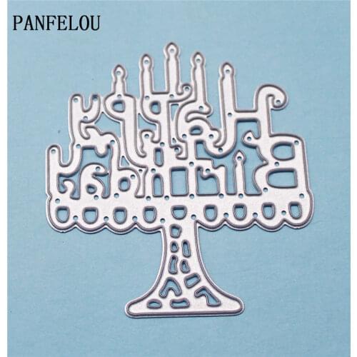 PANFELOU birthday candlestick metal crafts paper die cutting dies for Scrapbooking/DIY wedding Halloween Hand account cards