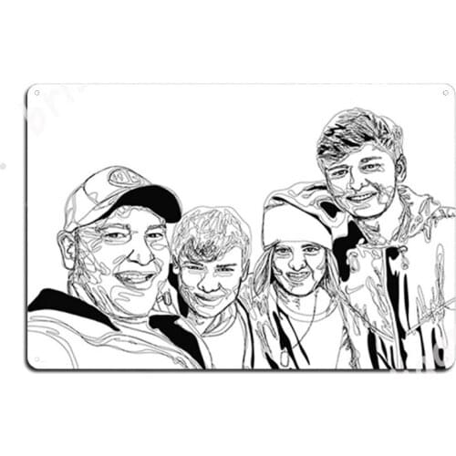 Custom Line Portrait Metal Signs Garage Club Funny Wall Decor Cinema Kitchen Tin sign Posters