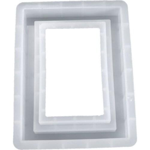 Resin Crystal Epoxy Mold Rectangular Photo Frame Crafts Casting Silicone Mould