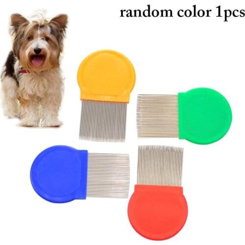 Pet Grooming Comb - Stainless Steel Pet Grooming Comb For Dogs And Cats Gently Removes Loose Undercoat Mats Tangles And Knots