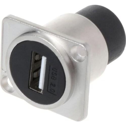 USB 2.0/USB 3.0 D Type Socket Metal Female to Female Module Connector USB Plug Panel Mounting Holder Adapter Support