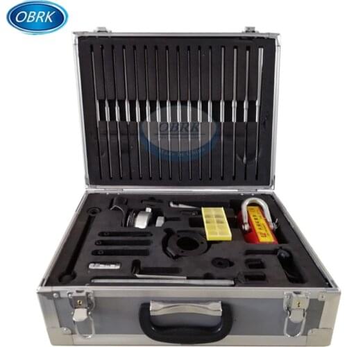 Manual boring machine for valve seat cutter and guide pole