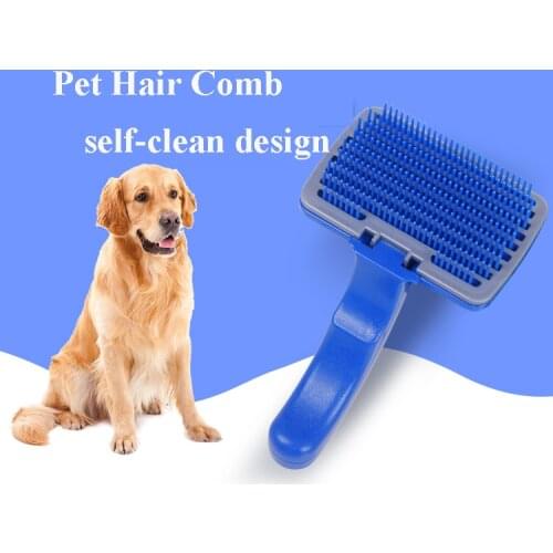 Self-clean Pet Hair Comb Brush Cat Comb Dog Hair Remover Grooming for Cats Long Hair Pet Beauty Comb Puppy Shower Hair Brush