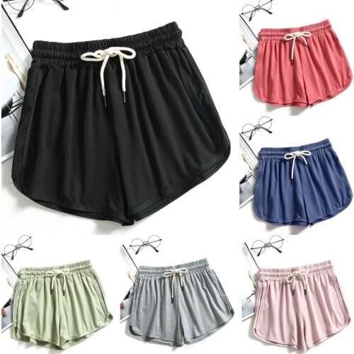 Fashion Shorts Women Drawstring Solid Color Homewear Lady Sportswear Summer Sport Shorts Beach Short Pants Велосипедки Женские