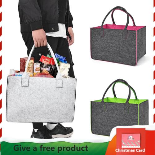 Felt Wine Bag Beer Bottle Reusable Shopping Tote Pouch Wedding Party Bottles Carrier Package Storage Box with 6 Grid