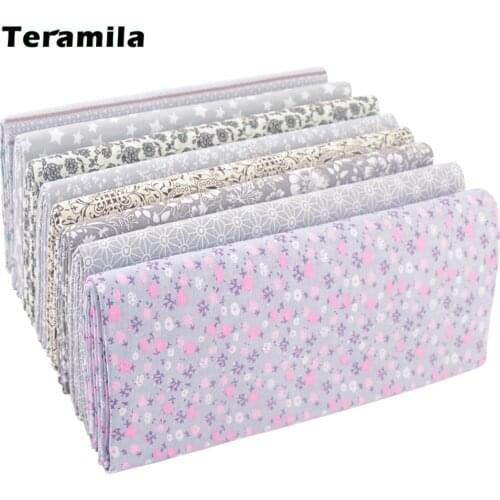 Teramila 50*150cm Vintage Floral 100%Cotton Printed Cloth Plain Fabrics for Sewing handicraft Patchwork Needlework by the Meters