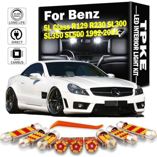 Canbus For Mercedes Benz SL Class R129 R230 SL300 SL350 SL500 1992-2011 Vehicle LED Interior Map Dome Trunk Light Kit