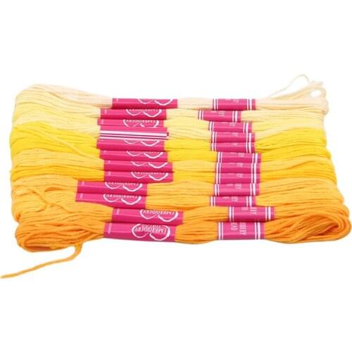 Cross Stitch Thread The Unique Style 7 Cross Stitch Cotton Embroidery Thread Floss Sewing Skeins Craft Different Gradient Color