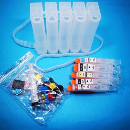 YOTAT CISS Ink Cartridge BCI-380 BCI-381 BCI380 BCI-380XXL for Canon PIXUS TR703/TR7530/TR8530/TS6130/TS6230/TS6330/TS7330/TS813