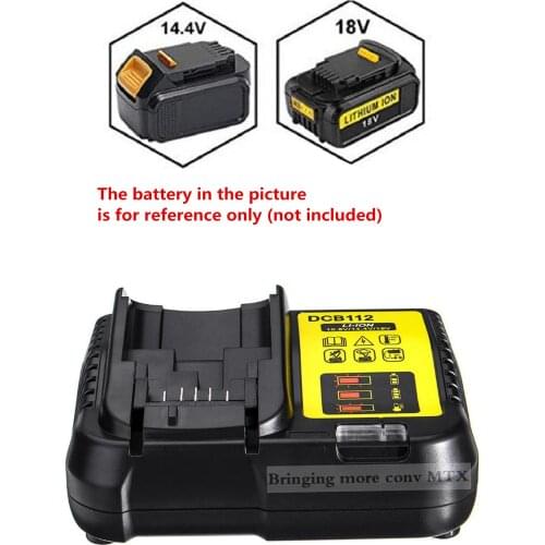 Dcb112 Li-Ion Battery Charger For Dewalt 14.4V 18V 20V Li-ion battery Dcb200 Dcb140 EU Plug with safe packing free shipping