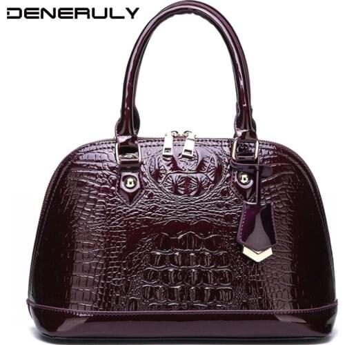 Luxury Crocodile Leather Bags Women Vintage Handbags 2019 New Simple Shoulder Bag High Quality Messenger Bag Ladies Bolso Mujer