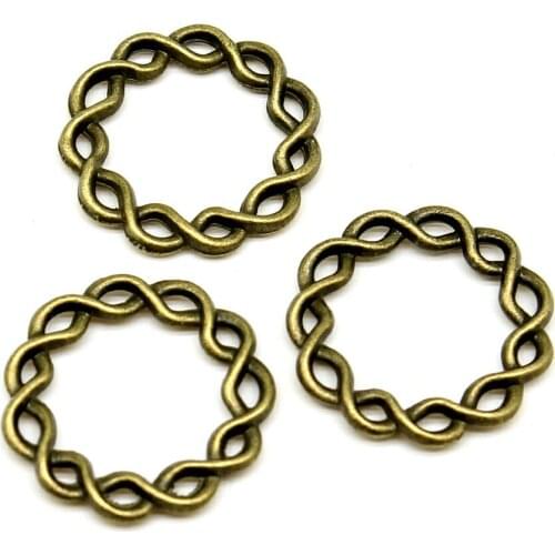 10pcs Charms Wreath 20x20mm Antique Bronze Pendant Charms For Jewelry Making DIY Jewelry Accessories