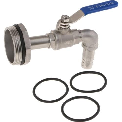 90 Degree L Type Gasoline Barrel Outlet Nozzle Fuel Handle Tap w/O-ring Seal