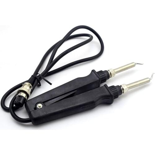 902 ESD SMD Double Soldering Iron Tweezer Handle Clip Heating Plier Soldering Station Accessories