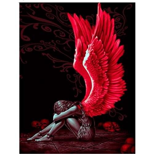 New DIY 5D Diamond Painting Angels And Demons Home Decoration Full Square Round Craft Kits Embroidery Bead Rhinestone P137