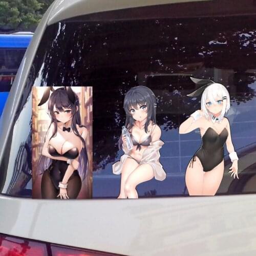 Anime Two-dimensional Beautiful Girl Waterproof Reflective Car Sticker