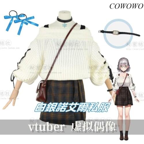 Anime! Vtuber Hololive Shirogane Noel Game Suit Lovely Uniform Cosplay Costume Party Role Play Outfit Casual Clothing For Women