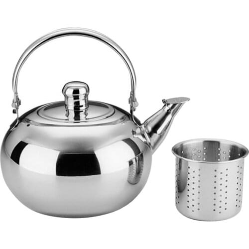 Stainless Steel Tea Kettle Teapot With Filter 1.6L For Kitchen Camping