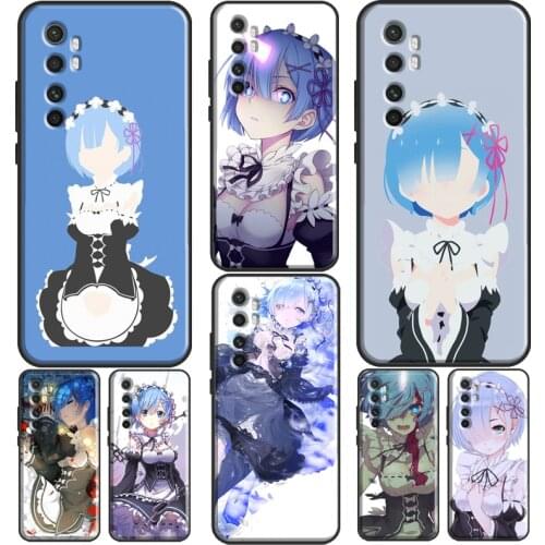 Rem Waifu Re Zero For Xiaomi Mi Note 10 Lite Case Mi 9 10 9T Pro A3 Mi 10 Ultra For POCO F2 Pro F1 X3 Case