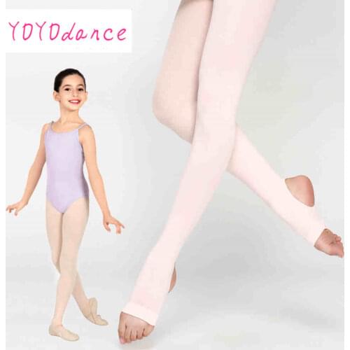 Kid Girl Ballet Stretchy Dance Stirrup Tights Soft Breathable Gymnastic Pantyhose Children Cotton Spandex Collant 4822