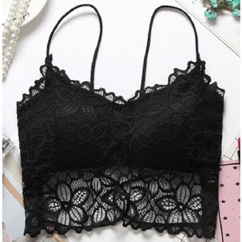 Women Sexy Lace Bralette Push Up Tube Tops Beauty Back Wrap Chest Underwear Female Strap Wire Bra Lingerie