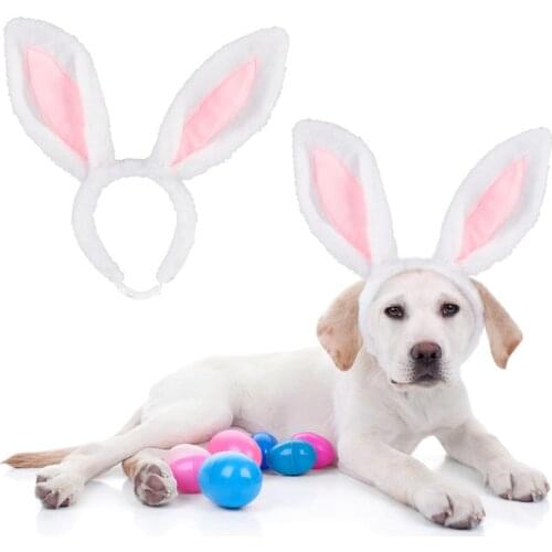 Dorakitten 1pc Bunny Ears Decor Pet Headband Cute Dog Rabbit Ears Headwear Pet Headdress For Easter Hair Accessories