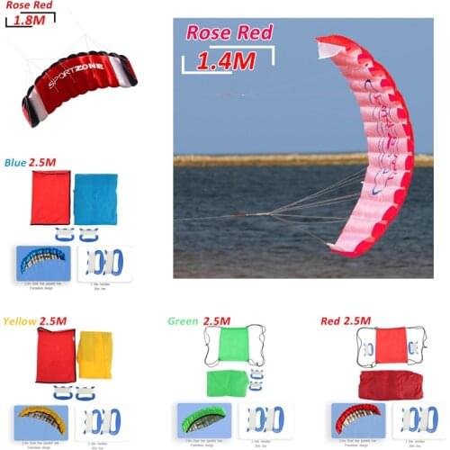 1.4m / 1.8m / 2.5m Dual-line Sports Software Kite Stunt Power Kite Surfing Flying Outdoor Recreation Sport Kite Board