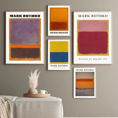 Canvas Painting Mark Rothko Famous Poster and Prints Abstract Oil Painting Unframed Spray Frameless Hologram Living Room