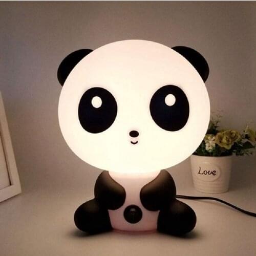Panda Lamp Baby Night Lights Cute Cartoon LED Table Lamp Bedroom Animal Sleep Lamp Bedside Bedroom Interior Lighting Decoration