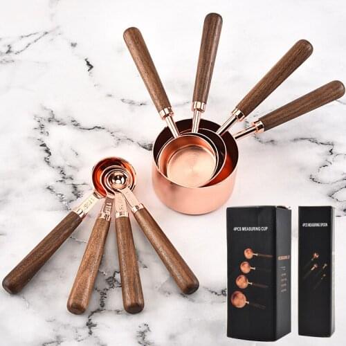 4pcs/set Stainless Steel Measuring Spoon Measuring Cup Kitchen Gadgets Baking Accessories Pastry Tools
