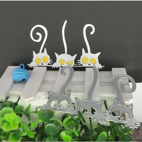 New animal 3 cats, wall-climbing cat metal cutting knife mold, scrapbook, photo album paper diy gift card, decorative embossing