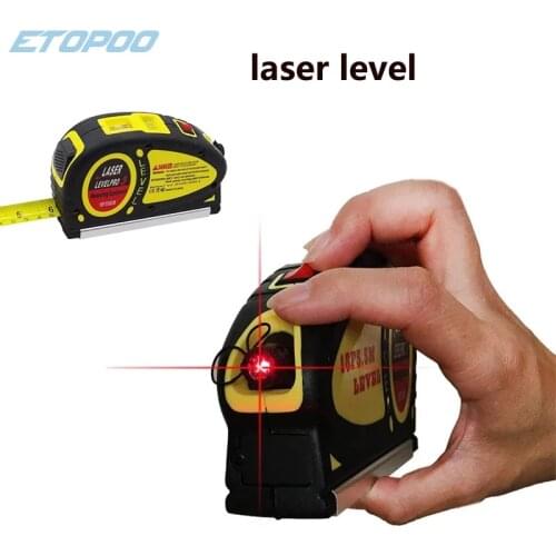 Upgrade Multipurpose laser level line lasers Horizon Vertical Measure Tape Aligner Bubbles Ruler Measuring diagnostic-tool