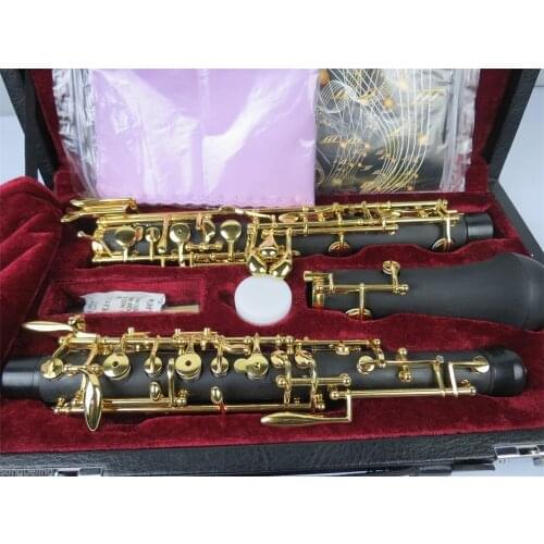 Semiautomatic composite wood concert oboe,gold-plating C key