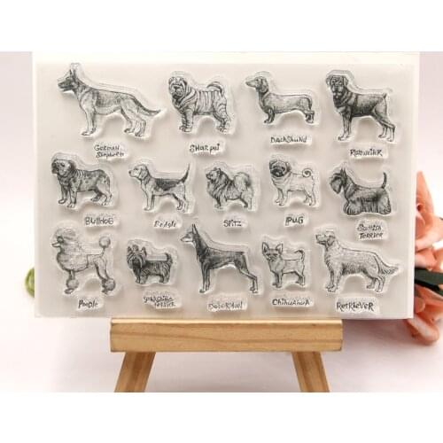 KLJUYP Dogs Clear Stamps Scrapbook Paper Craft Clear stamp scrapbooking