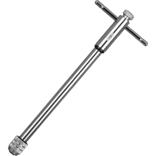 Adjustable Ratchet Threaded Rod Wrench Screw Tap Holder Tool M3-M8 Extension Long Handle