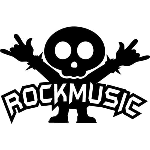 Rock Music Skull Funny Love Gesture Car Sticker PVC Personality Fashion Body Window Decoration Waterproof Anti-UV Decal