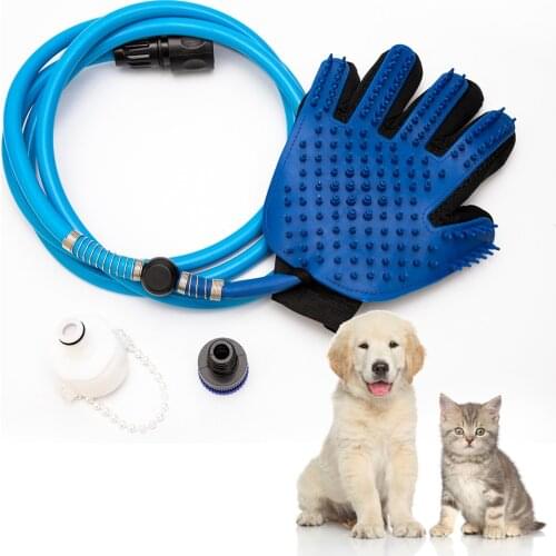 Handheld Pet Bathing Shower Tool For Pets Shower Dog Pet Shower Head Hot Dog Sprayer Bathing Glove 360 Washing Hair Long Hose