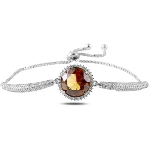 Silver 925 Sterling Zultanite & Zircon Crystal Elevator Bracelet