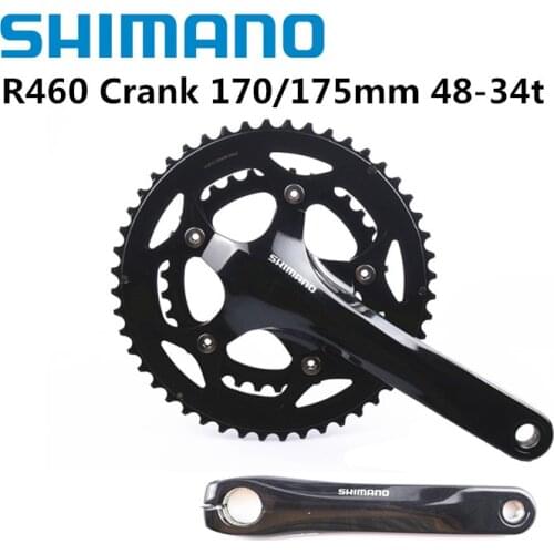 Shimano FC-R460 Crankset 170mm 175mm 48-34t 2x10 Speed R460 Crank With BB-RS500\71-41B Bicycle Integrated Crankset For Road Bike