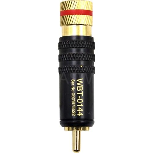 WBT-0144 Gold Plated RCA Locking Soldering Plugs Audio Video Connectors
