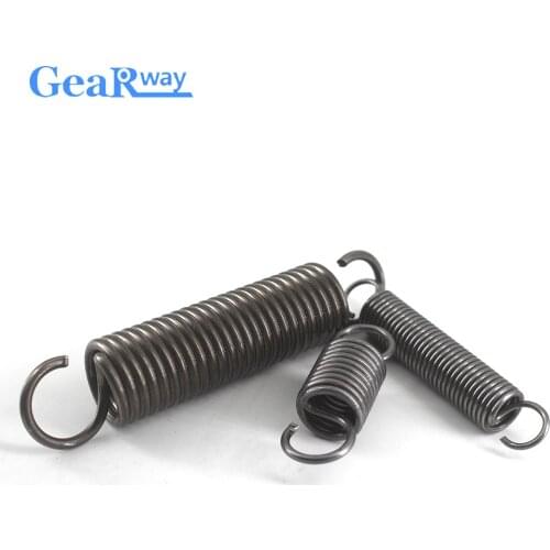 Gearway 5pcs Extension Spring with Hooks 1mm/1.2mm Thickness Small Tension Springs 25-50mm Steel Long Extension Spring