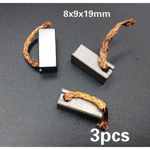 3pcs Carbon Brush For Vehicle Automobile Car Truck Heater Blower Fan Air-Blower Car Motor Carbon Brushes 8x9x19mm