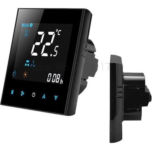 Smart Central Air Conditioner Thermostat Temperature Controller 4 Pipe 2 Pipe 3 Speed Fan Coil Unit Work with Voice