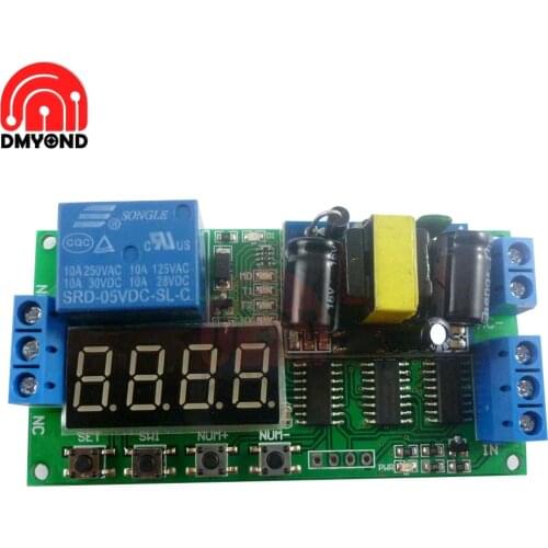 High Power Pulse IO23B01 AC 110V 220V Converter Multifunction Self-lock Relay PLC Cycle Timer Time Delay Switch Board Module