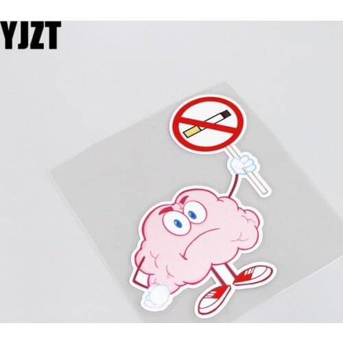 YJZT 11.5CM*13.5CM Warning Mark No Smoking PVC Car Sticker Decal Decoration Accessories 13-0181