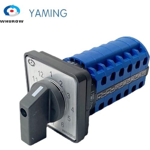 YMW26-20/6 Cam Switch Twelve-gear 12 Positions Six-section 6 Poles Single-wire Power Circuit Switching Selector
